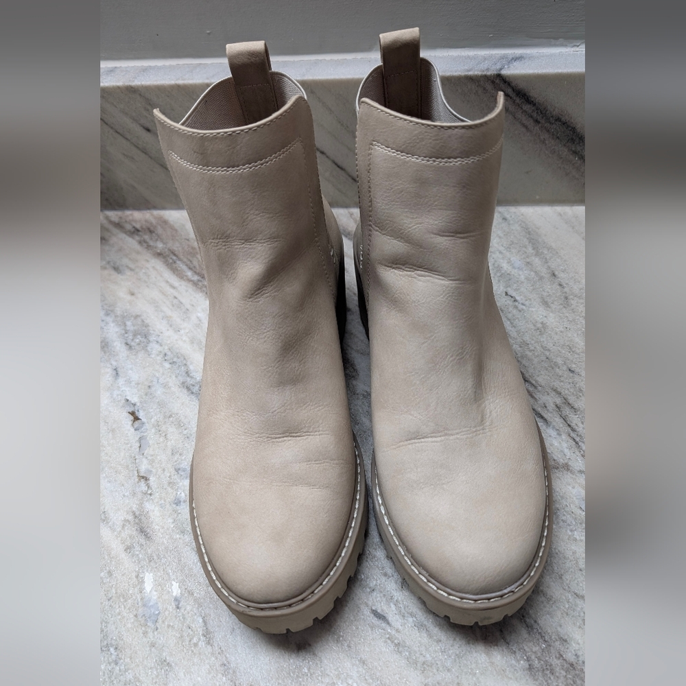 Women's Cream Ankle Boots